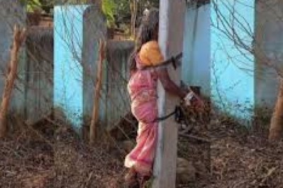 मां के लिए हैवान बना बेटा...खंभे से बांधा ,बेटे ने दी फूल गोभी तोड़ने की  सजा