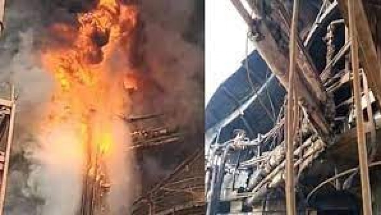 भिलाई स्टील प्लांट में हादसा ; रॉ मटेरियल डिपार्टमेंट में लगी भीषण आग , वेल्डिंग करने के दौरान हुआ यह हादसा