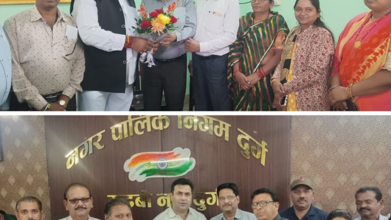 विधायक एवं महापौर से मिले निगम कर्मचारी संघ के नव निर्वाचित पदाधिकारी:
