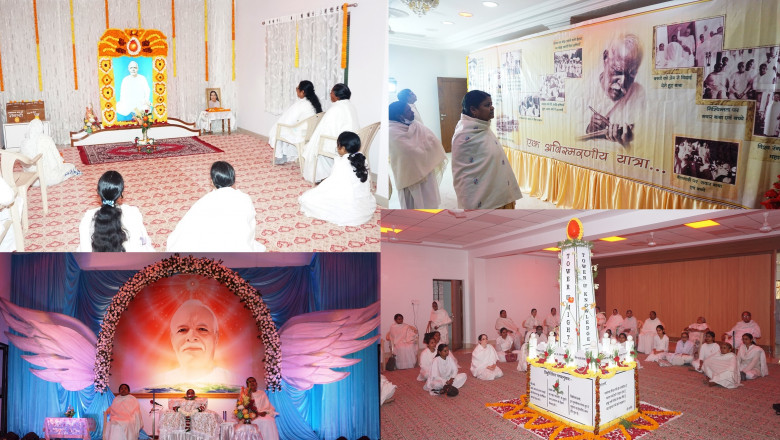 अंतर्दिशा भवन में बने शांति स्तम्भ,हिस्ट्री हाल, मेडिटेशन रूम में ब्रह्मा वत्सो ने की गहन राजयोग साधना