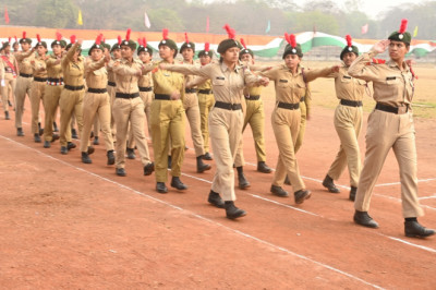 गणतंत्र दिवस आयोजन के लिए किया गया अंतिम पूर्वाभ्यास