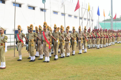 गणतंत्र दिवस के लिए किया गया अंतिम रिहर्सल - कलेक्टर ने निभाया मुख्य अतिथि का दायित्व