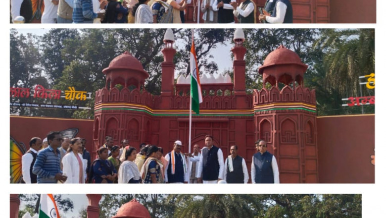खुज्जी विधायक भोलाराम साहू ने अम्बागढ़  चौकी मे फहराया तिरंगा