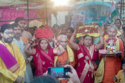 आचार्य  प्रदीप शर्मा के मुखारबिंद से महुदा मे चला सात दिवसीय शिवमहापुराण का रसपान