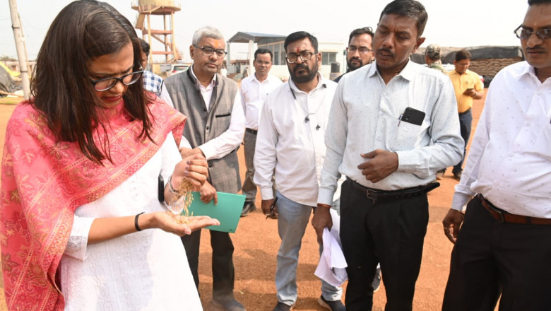 कलेक्टर ने धान उर्पाजन केन्द्रों का किया निरीक्षण  -धान का उठाव शीघ्रता से करे-कलेक्टर