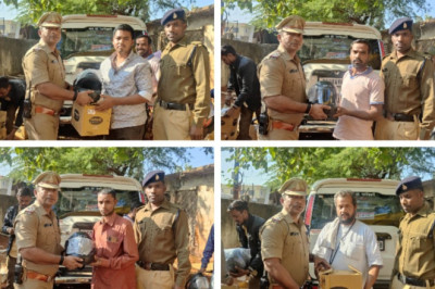 नवपदस्थ पुलिस अधीक्षक  त्रिलोक बंसल के दिशा निर्देश पर लगातार जिला  में चलाया जा रहा यातायात जागरूकता अभियान