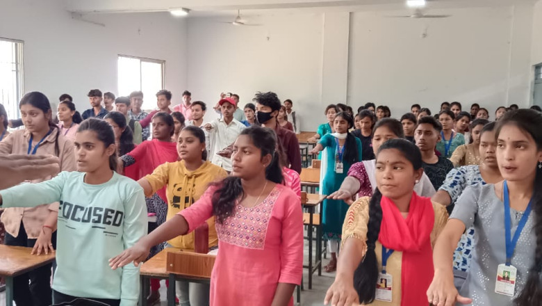 शासकीय महाविद्यालय साजा में विद्यार्थियों ने टीबी मुक्त भारत की ली शपथ
