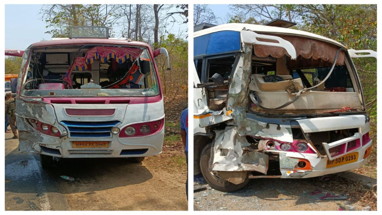 MP Accident News: दो बसों के बीच भिड़ंत, 3 यात्री  और 6 CRPF जवान घायल