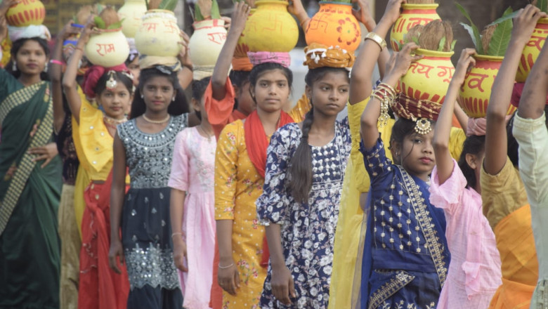 हिन्दुनव वर्ष का  भव्य स्वागत जेवरा सिरसा मे  हुआ