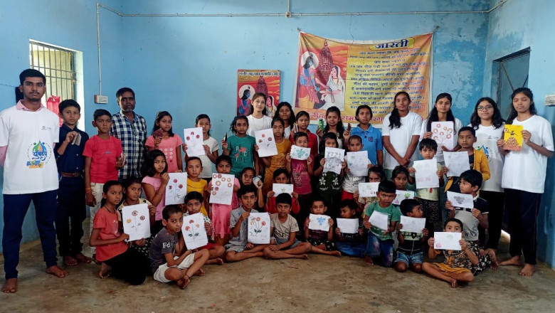 युवोदय दुर्ग के दूत युवाओं ने करगड़ीह में बच्चों के बीच सृजनात्मकता और पर्यावरण संरक्षण को बढ़ावा देने किया आयोजन