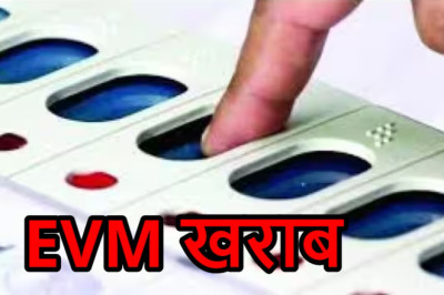 लाइन में लगे मतदाता हो रहे परेशान,UP की कई सीटों पर EVM खराब...