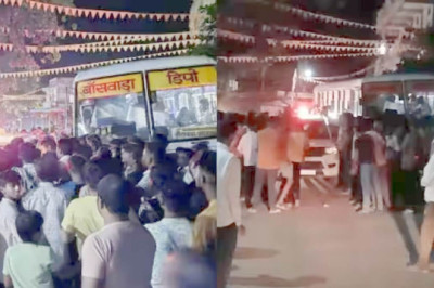50 से ज्यादा यात्री थे सवार, बस में पथराव के बाद लूटपाट...