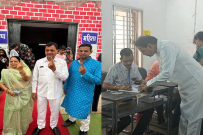 विकास उपाध्याय के वायरल मैसेज का किया पलटवार,उद्योग मंत्री लखनलाल और राजेश मूणत ने किया मतदान...