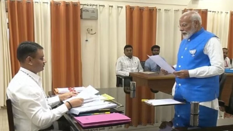 PM मोदी ने वाराणसी से किया तीसरी बार नामांकन दाखिल, इन राज्यों के CM हुए शामिल...