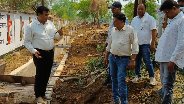 महापौर ने किया एक करोड़ से हो रहें नाला निर्माण कार्य का निरीक्षण:साफ कहा गुणवत्ता से किसी भी सूरत में समझौता बर्दाश्त नहीं: