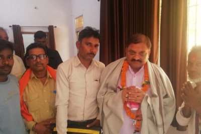 राव,भाट समाज ने सांसद संतोष पांडे को किया सम्मानित