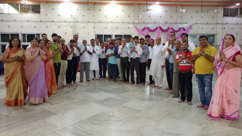 पर्यूषण पर्व के समापन पर त्रिवेणी जैन तीर्थ सेक्टर 6 में की गई सामूहिक क्षमा याचना