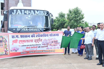 श्री रामलला दर्शन के लिए श्रद्धालुओं का दल हुआ रवाना  कलेक्टर ने सभी यात्री श्रद्धालुओं को शुभकामनाएं देते हुए सुखद एवं मंगलमय यात्रा की कामना की