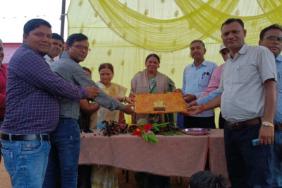 शिक्षिका सीमा शर्मा को महरूम कला वालो ने सम्मान सहित विदाई दिए...