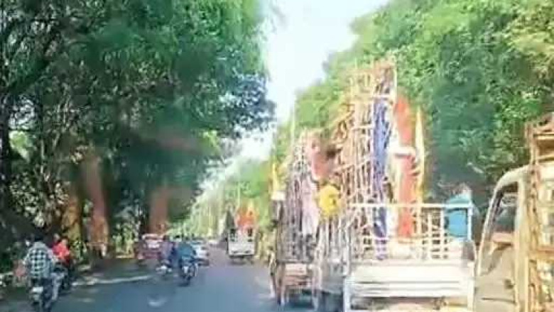 माता की प्रतिमा पंडाल पहुंची, कल से कंवर नवरात्रि...