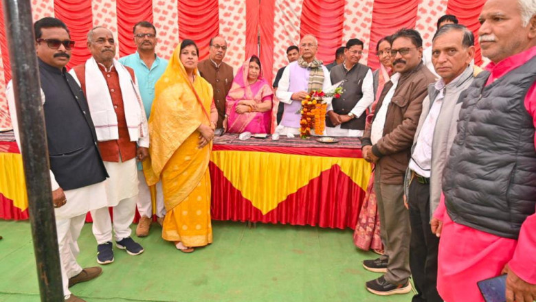 तहसील स्तरीय सामुदायिक कर्मा भवन लोकार्पण कार्यक्रम में शामिल हुए पूर्व गृह मंत्री ताम्रध्वज साहू