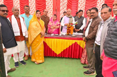 तहसील स्तरीय सामुदायिक कर्मा भवन लोकार्पण कार्यक्रम में शामिल हुए पूर्व गृह मंत्री ताम्रध्वज साहू