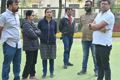 4 बड़ा सर्व सुविधा युक्त बैडमिंटन ग्राउण्ड बनेगा -आयुक्त ने किया स्थल निरीक्षण...