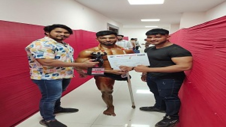 शहर के महेन्द्र यदु को राष्ट्रीय बॉडी बिल्डिंग स्पर्धा में 5वां स्थान