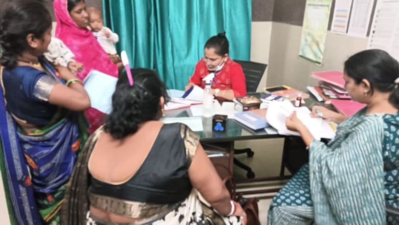 पोषण पखवाड़ा के अंतर्गत महुदा सेक्टर के झीठ हॉस्पिटल में 33 बच्चों का हुआ स्वास्थ्य परीक्षण
