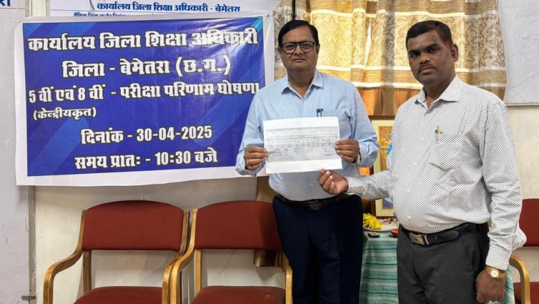 जिले में 5वीं और 8वीं बोर्ड परीक्षा परिणाम घोषित, सफलता प्रतिशत क्रमशः 95.77 और 89.95