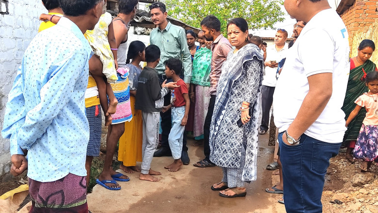 खदान पारा नेवई पहुंची महापौर, पेयजल संकट पर बुलवाया टैंकर