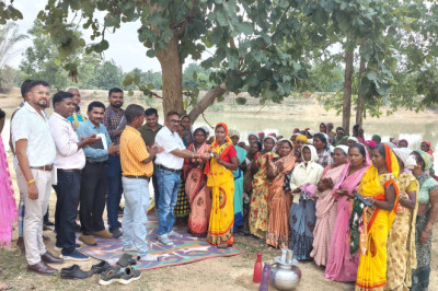 ग्राम पंचायत कामता में जल संरक्षण अंतर्गत घर-घर वाटर हार्वेस्टिंग बनाने का लिया संकल्प...