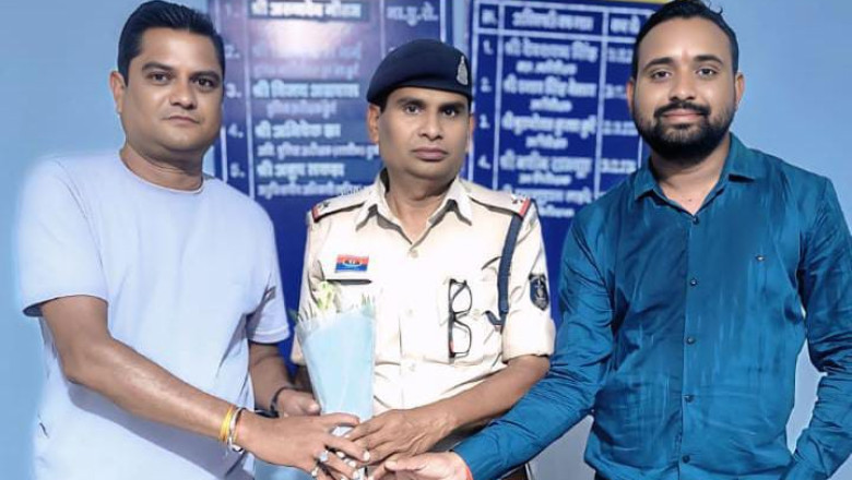 मचांदूर चौकी के नए प्रभारी  नेमन सिंह साहू एसआई से मुलाकात की....