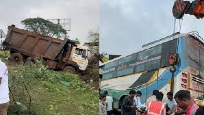 रायपुर में बस-हाइवा के बीच हुई भिड़ंत,मरने की संख्या बढ़ी