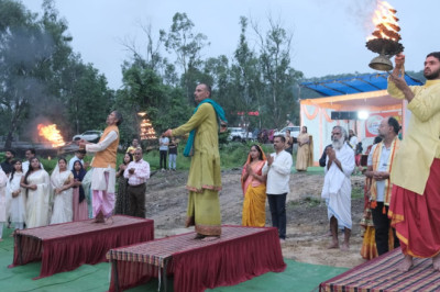 देवशयनी एकादशी के अवसर पर मां सर्वमंगला घाट कोरबा में हसदेव आरती की गयी...
