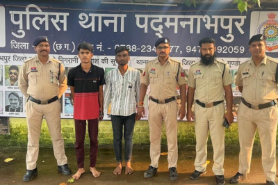पद्मनाभपुर थाना क्षेत्र के मंदिरों में चोरी करने वाले 2 आरोपी गिरफ्तार...