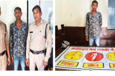 मीना बाजार में लूडो से जुआं खिलाते जुआड़ी पुलिस की गिरप्त में...
