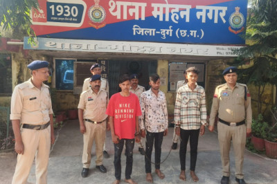 शंकर नगर दुर्ग मे बीति रात हुये हत्या के 3 आरोपी गिरफ्तार....