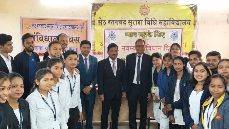 संविधान दिवस के अवसर पर सुराना लॉ कॉलेज में न्यायाधीश द्वारा प्रेरक उद्बोधन...