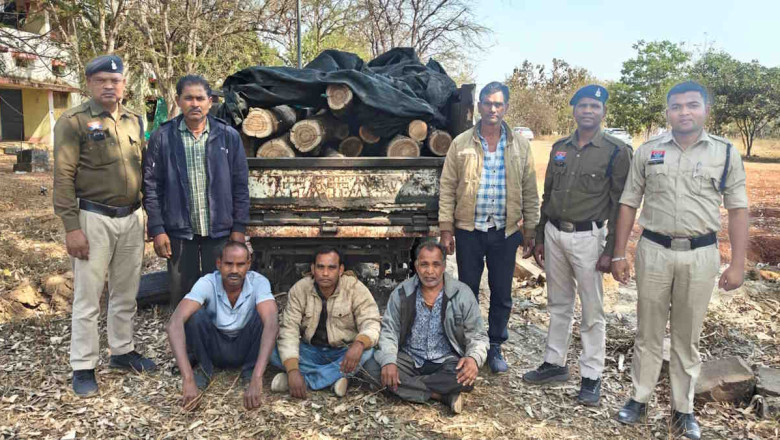 पिकअप में लोड कर ले जा रहे थे सागौन के लट्ठे, पुलिस और वन विभाग की संयुक्त टीम ने 5 आरोपियों को किया गिरफ्तार…
