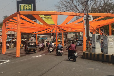 हिंदू नववर्ष पर भगवामय हुआ बिलासपुर: भव्य शोभायात्रा में 17 फीट ऊंचे श्रीराम, बनारस से हनुमान और जीवंत झांकियां आकर्षण का केंद्र