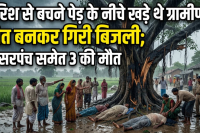 बारिश से बचने पेड़ के नीचे खड़े थे ग्रामीण, मौत बनकर गिरी बिजली; उपसरपंच समेत 3 की मौत