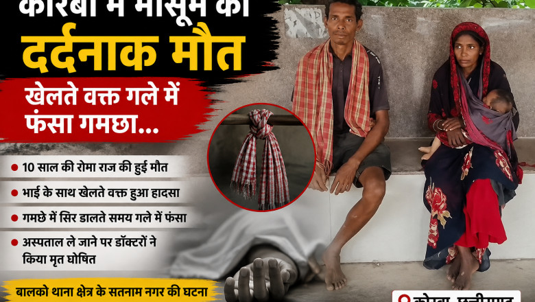 कोरबा में मासूम की दर्दनाक मौत, खेलते वक्त गले में फंसा गमछा...