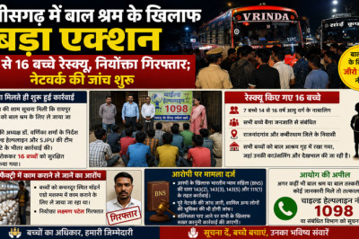 छत्तीसगढ़ में बाल श्रम के खिलाफ बड़ा एक्शन, बस से 16 बच्चे रेस्क्यू, नियोक्ता गिरफ्तार; नेटवर्क की जांच शुरू...