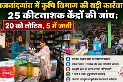 राजनांदगांव में कृषि विभाग की बड़ी कार्रवाई, 25 कीटनाशक केंद्रों की जांच; 20 को नोटिस, 5 में जप्ती...