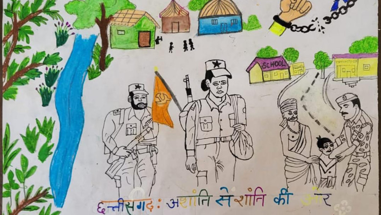 सेवा संकल्प अभियान: रायगढ़ के पुसौर ब्लॉक में बच्चों ने रंगों से उकेरा विकसित भारत का सपना...