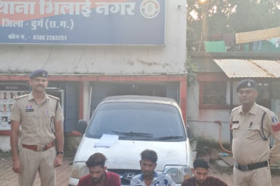 भिलाई में 260 अल्प्राजोलम टैबलेट के साथ 3 आरोपी गिरफ्तार: कार और 4 मोबाइल जब्त, 1.04 लाख की नशीली दवाएं बरामद